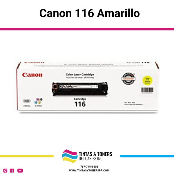 Cartucho de Toner Original / Compatible: Canon®-116-YELLOW