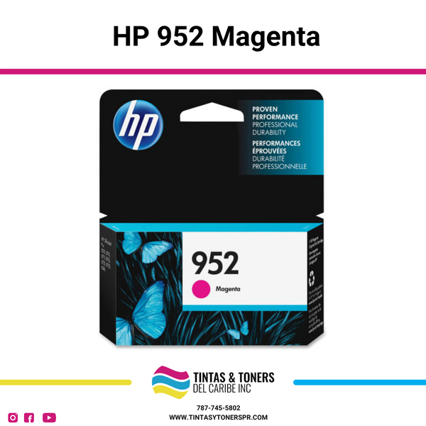 Cartucho de Tinta Original: HP 952 Magenta