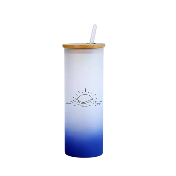 25oz Sublimation Frosted Straight Glass Tumbler