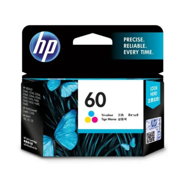 Cartucho de Tinta Original / Refill : HP 60 Tricolor