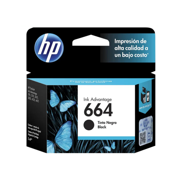 Cartucho de Tinta Original / Refill : HP 664 Black