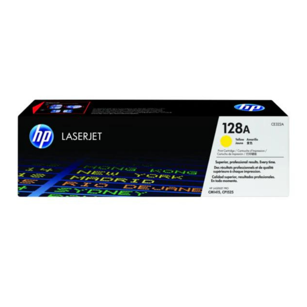 Cartucho de Toner Original / Compatible: HP®128A-Amarillo (CE322A)