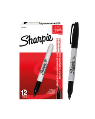 SHARPIE FINO NEGRO 12PK