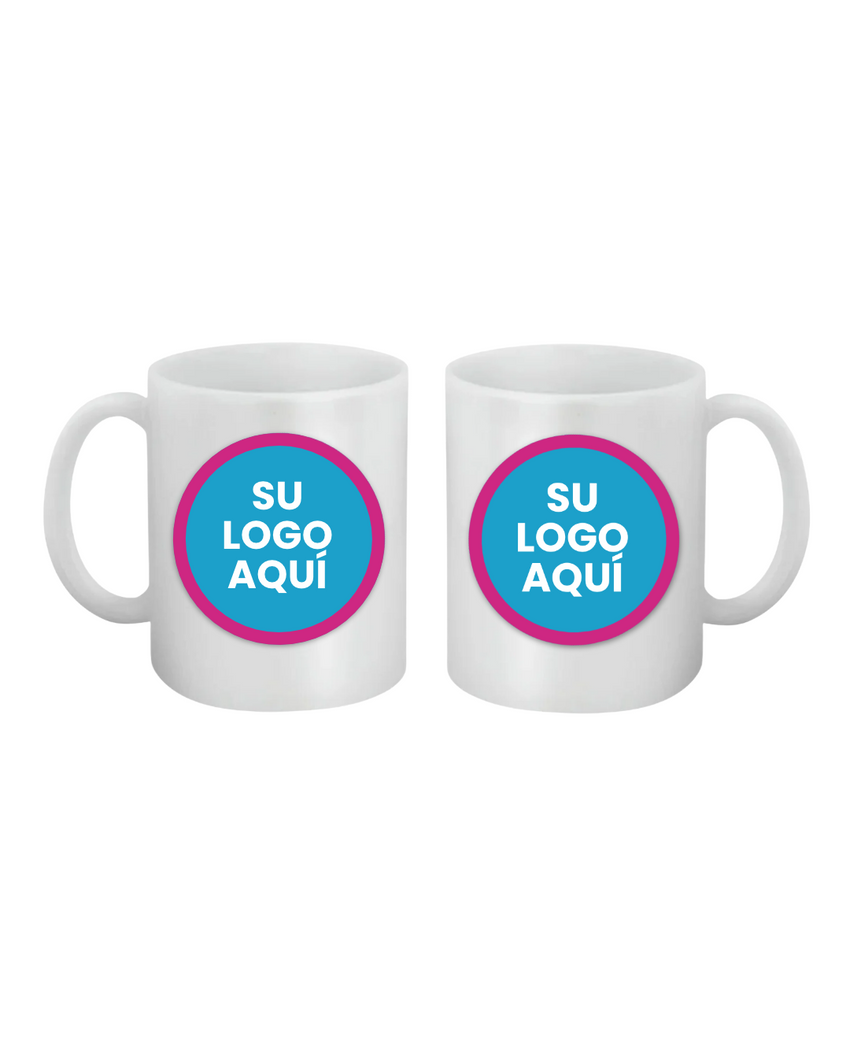 TAZA BLANCA 11 OZ CON 2 LOGO (AMBOS LADOS)