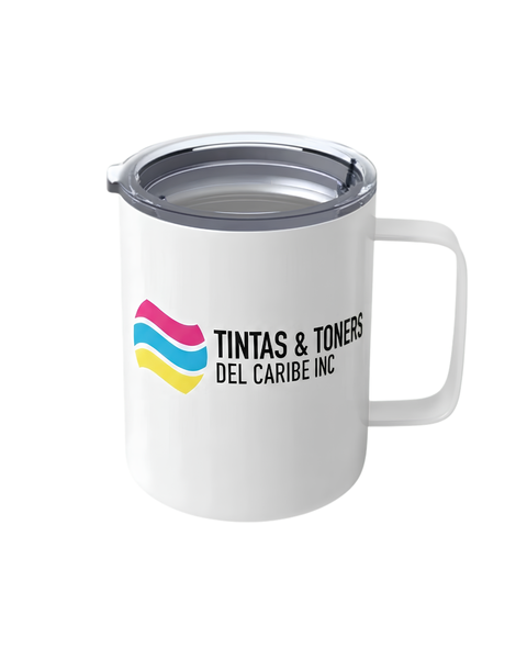 TAZA DE METAL BLANCA 12 OZ