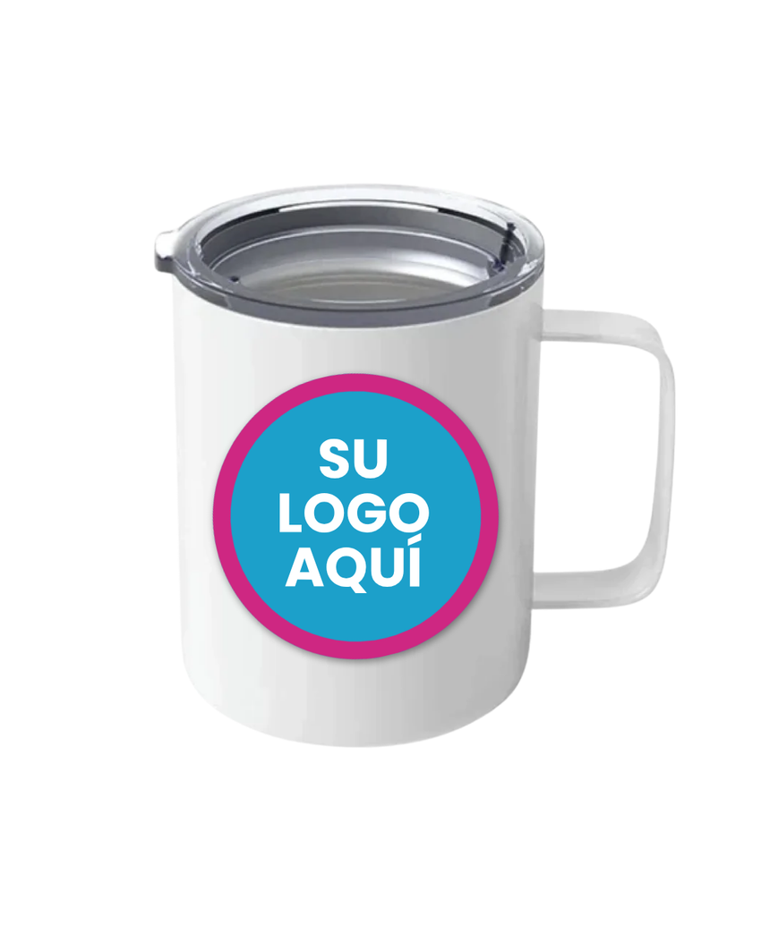 TAZA DE METAL BLANCA 12 OZ