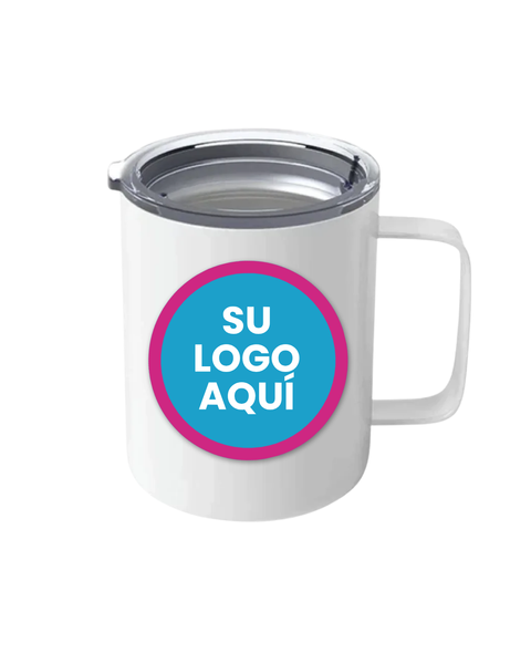 TAZA DE METAL BLANCA 12 OZ