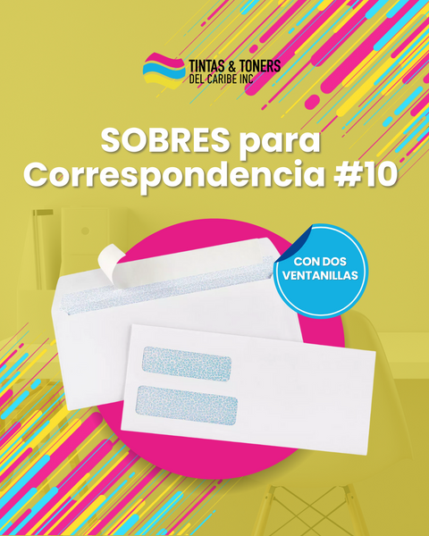 SOBRE #10 2 VENTANILLA 500/BX