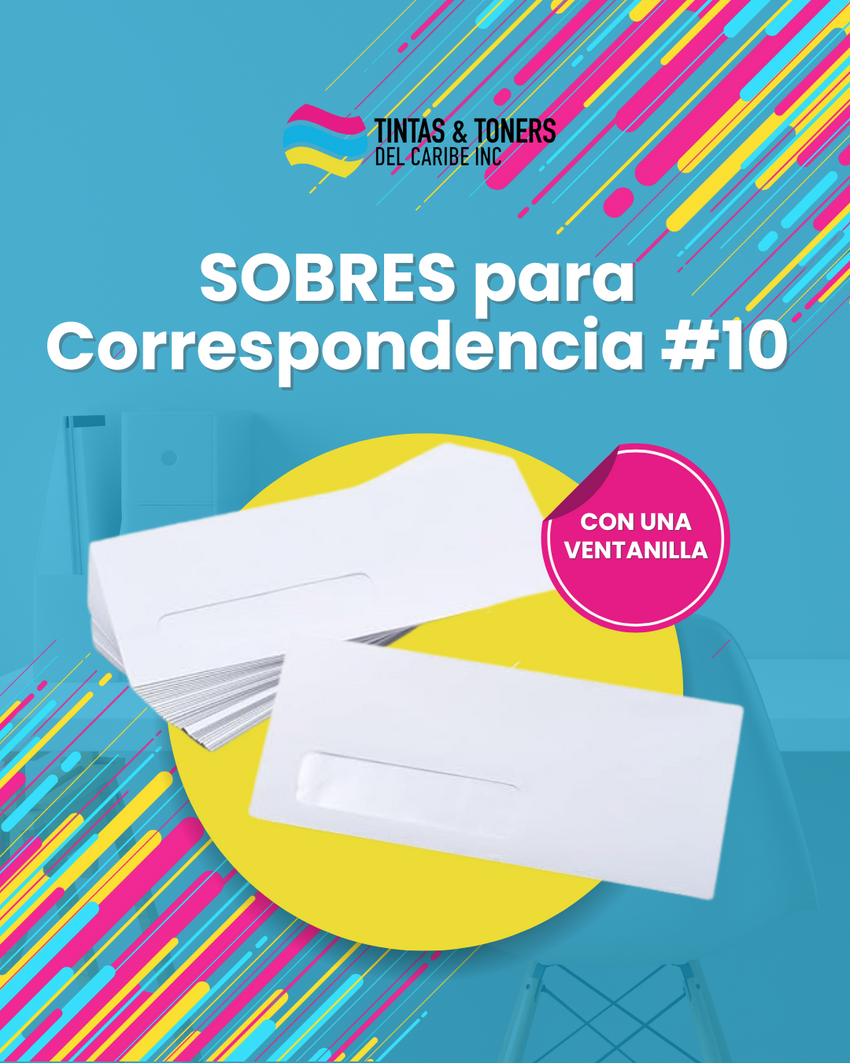 SOBRE #10 1 VENTANILLA  500/BX