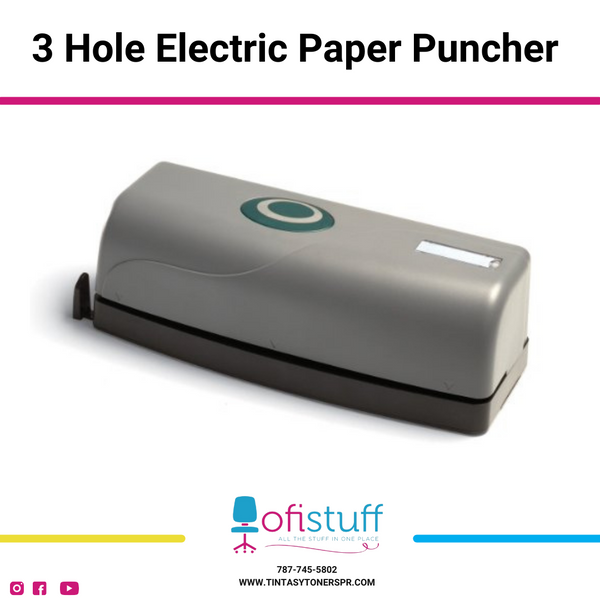 3 Hole Electric Paper Puncher Office Mate 15 Hojas