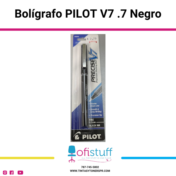Bolígrafo Pilot V7 .7 Negro