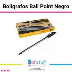 Bolígrafos Ball Point Negro