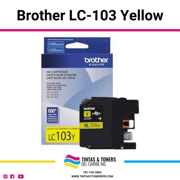 Cartucho de Tinta Original con: Brother LC-103 Yellow