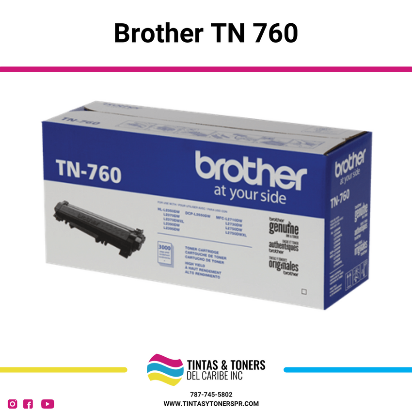 Cartucho de Toner Original / Compatible: Brother®-TN760