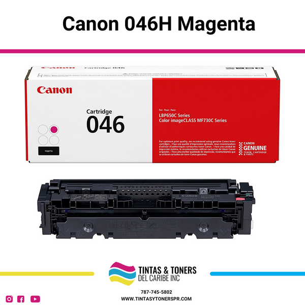 Cartucho de Toner Original / Compatible: Canon®-046H-MAGENTA