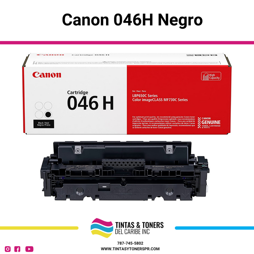 Cartucho de Toner Original / Compatible: Canon®-046H-Negro