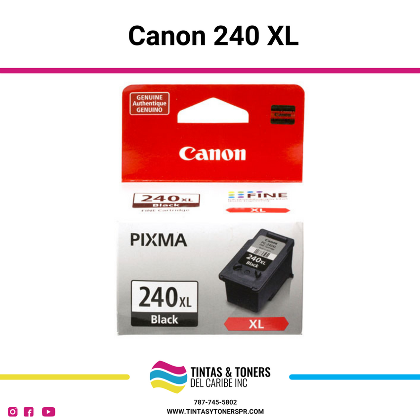 Cartucho de Tinta Original / Compatible / Refill : Canon 240XL Negro