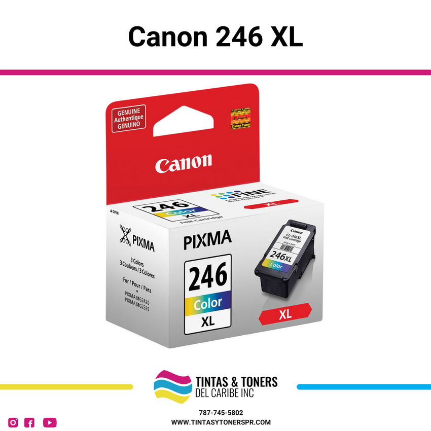 Cartucho de Tinta Original / Compatible / Refill : Canon CLI246XL