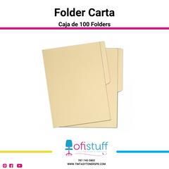 Folder Carta Caja de 100
