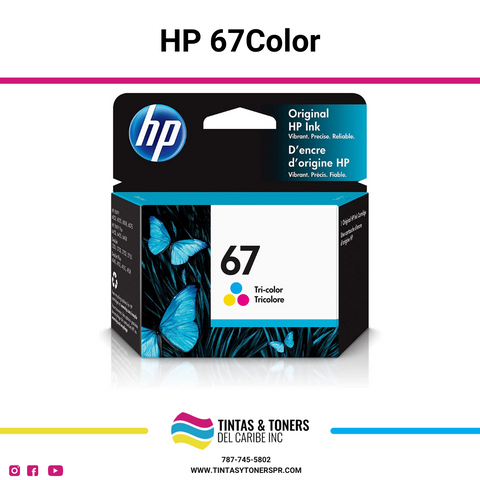 Cartucho de Tinta Original / Refill : HP 67 Color