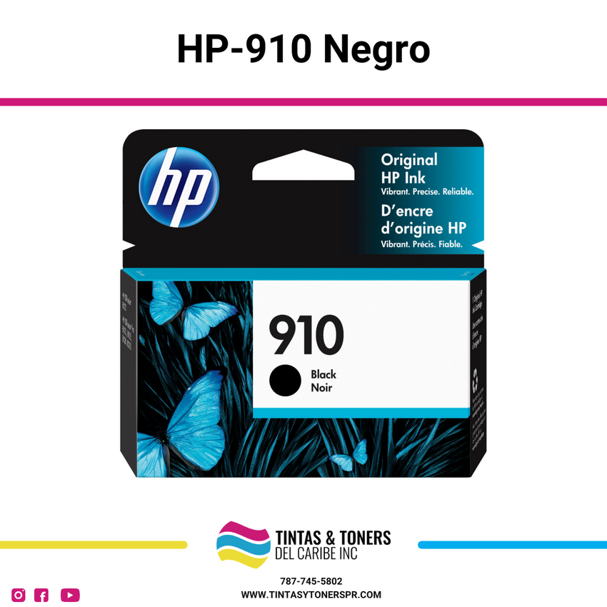 Cartucho de Tinta Original : HP 910 Negro