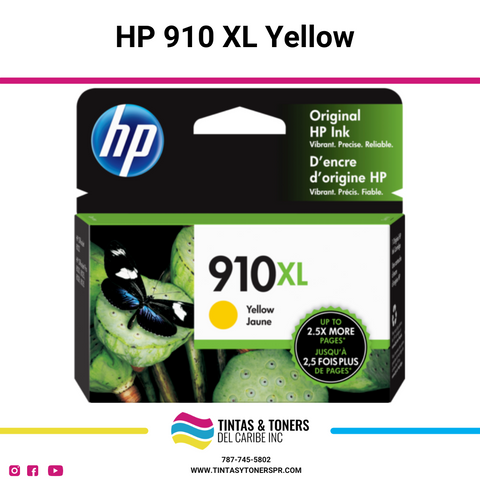Cartucho de Tinta Original : HP 910 XL Yellow