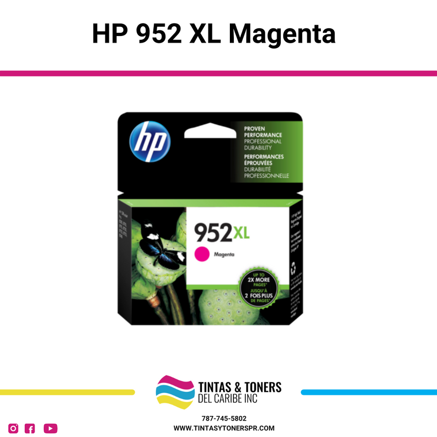Cartucho de Tinta Original / Compatible: HP 952 XL Magneta