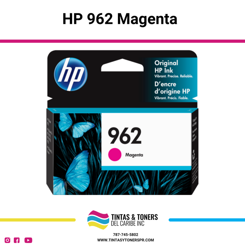 Cartucho de Tinta Original: HP 962 Magenta