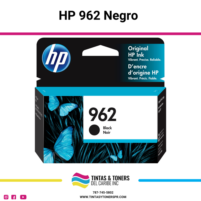 Cartucho de Tinta Original: HP 962 Negro