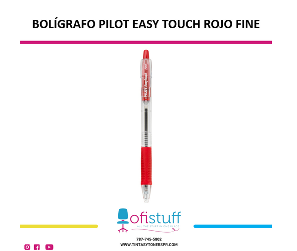 Bolígrafo Pilot Easy Touch Rojo Fine