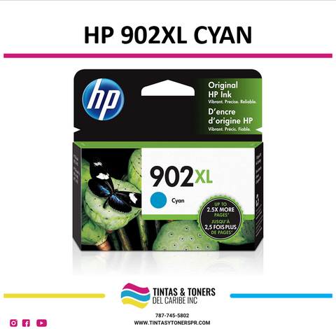 Cartucho de Tinta Original / Compatible : HP 902XL Cyan