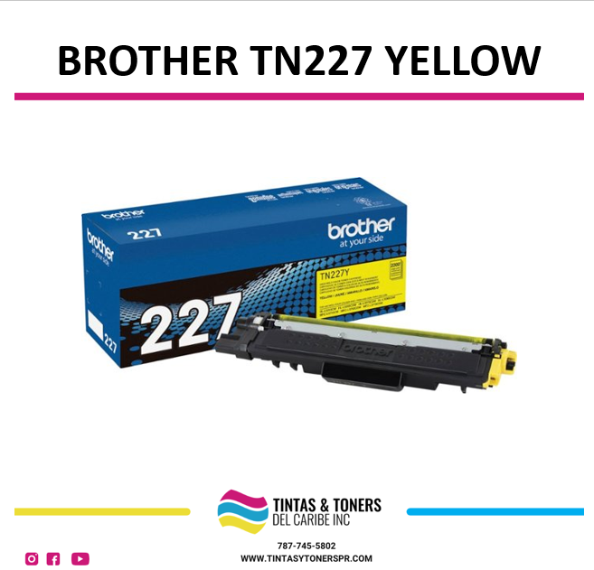 Cartucho de Toner Original / Compatible: Brother®-TN227 Yellow
