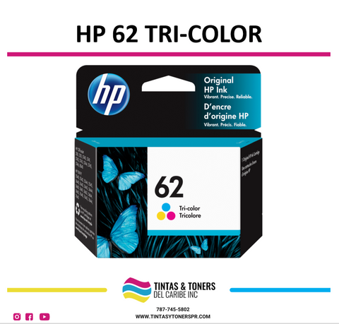 Cartucho de Tinta Original / Compatible/ Refill : HP 62 Color