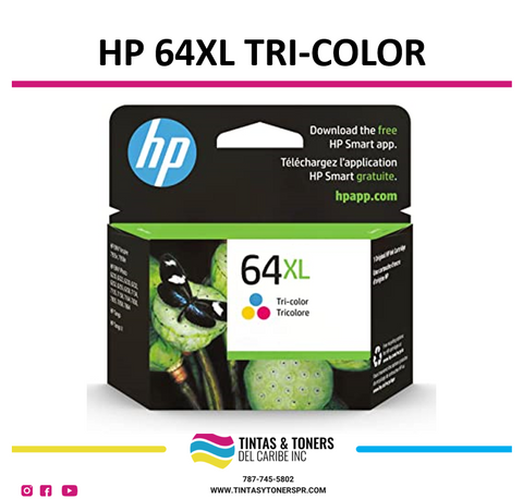 Cartucho de Tinta Original / Compatible / Refill : HP 64 XL Tri-Color