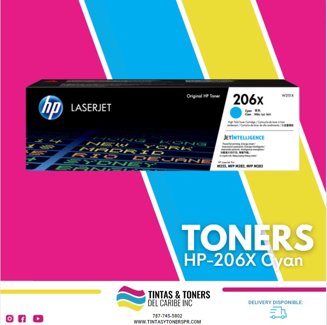 Cartucho de Toner Original / Compatible: HP®-206X Cyan