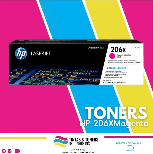 Cartucho de Toner Original / Compatible: HP®-206X Magenta